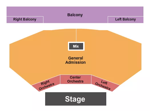 BELASCO THEATER LA ENDSTAGE 2 Seating Map Seating Chart