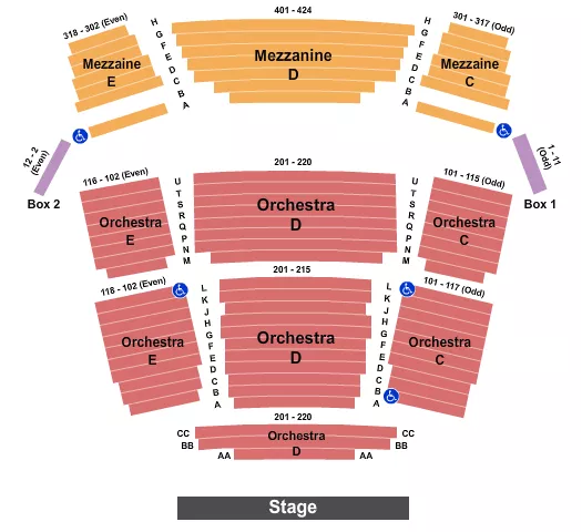 ENDSTAGE Seating Map Seating Chart