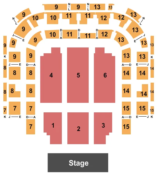 END STAGE Seating Map Seating Chart