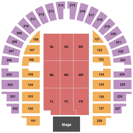 ENDSTAGE 2 Seating Map Seating Chart