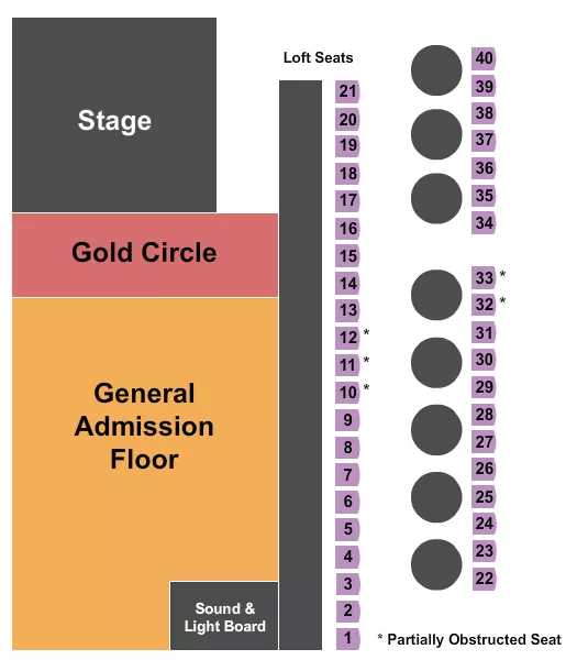 GA GOLD CIRCLE LOFT Seating Map Seating Chart