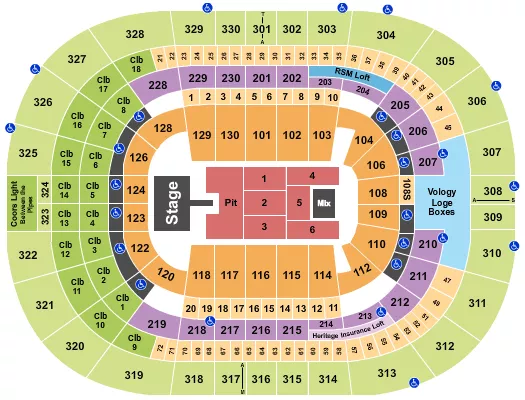 ENDSTAGE GA PIT W CATWALK Seating Map Seating Chart