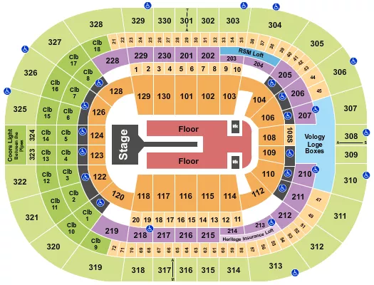 FLORENCE AND THE MACHINE Seating Map Seating Chart