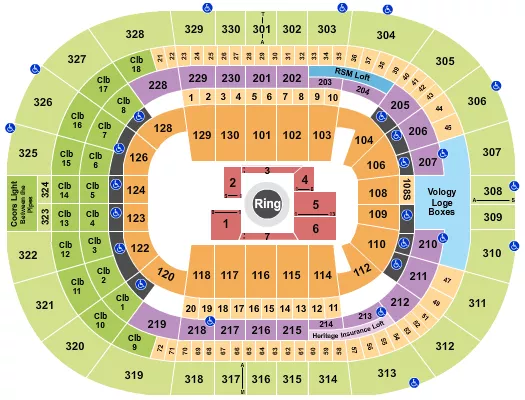 MMA PFL Seating Map Seating Chart