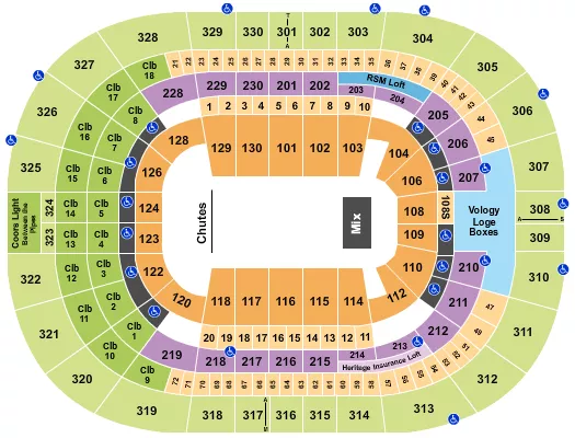 RODEO Seating Map Seating Chart