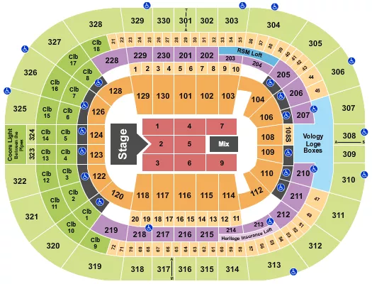 RASCAL FLATTS Seating Map Seating Chart