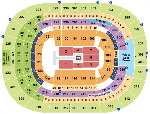WWE2 Seating Map Seating Chart