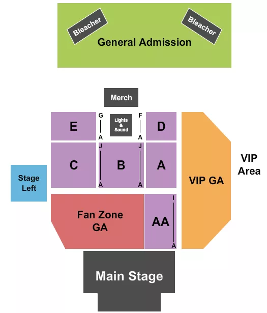 CONCERT 2 Seating Map Seating Chart