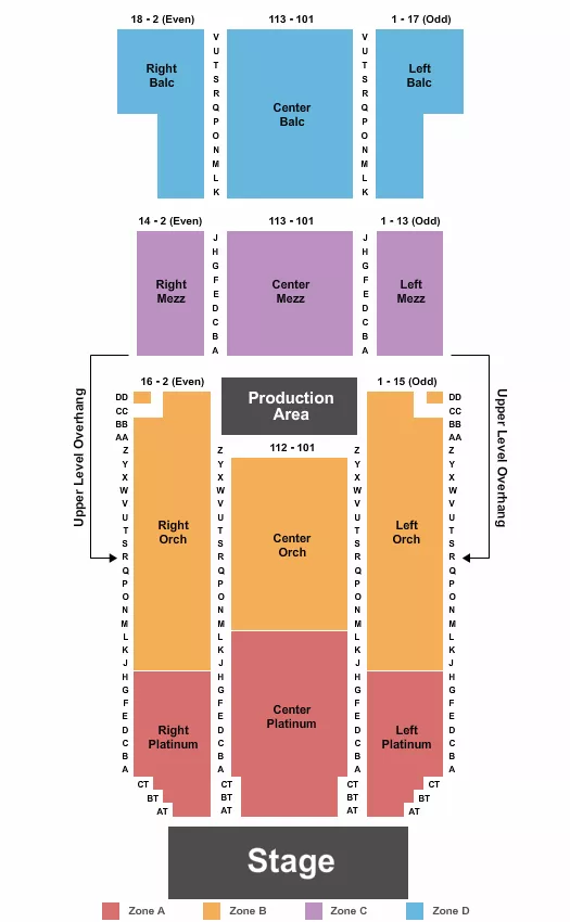 ENDSTAGE Seating Map Seating Chart