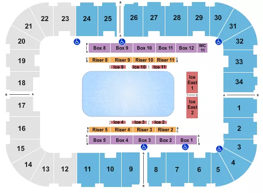 DISNEY ON ICE Seating Map Seating Chart