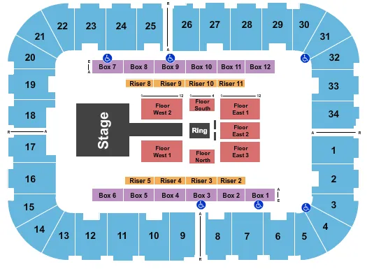 WWE Seating Map Seating Chart