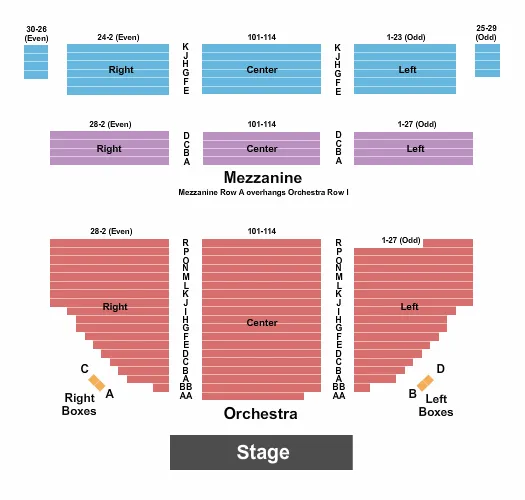 BERNARD B JACOBS THEATER ENDSTAGE Seating Map Seating Chart