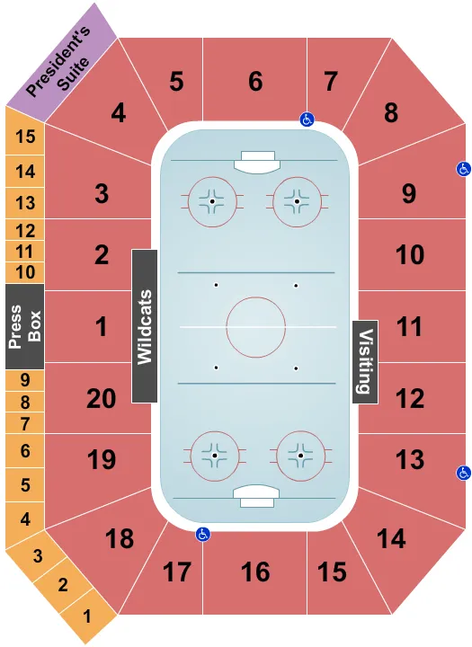 HOCKEY Seating Map Seating Chart