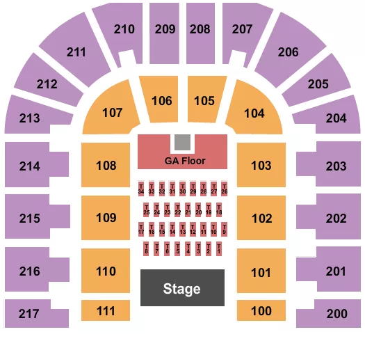 ENDSTAGE TABLES Seating Map Seating Chart