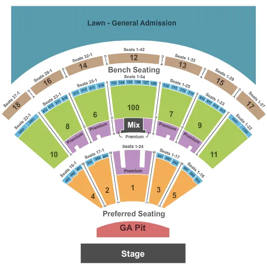 ENDSTAGE GA PIT Seating Map Seating Chart