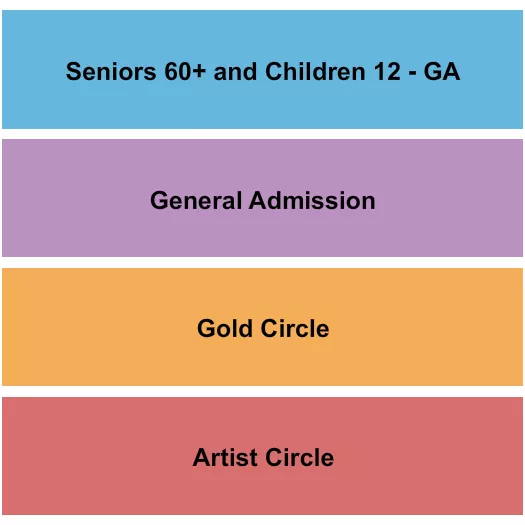 ARTIST CIRCLE GOLD CIRCLE Seating Map Seating Chart