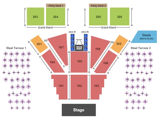 BETHLEHEM MUSIKFEST WIND CREEK STEEL STAGE END STAGE Seating Map Seating Chart