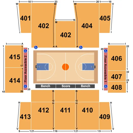 BASKETBALL Seating Map Seating Chart