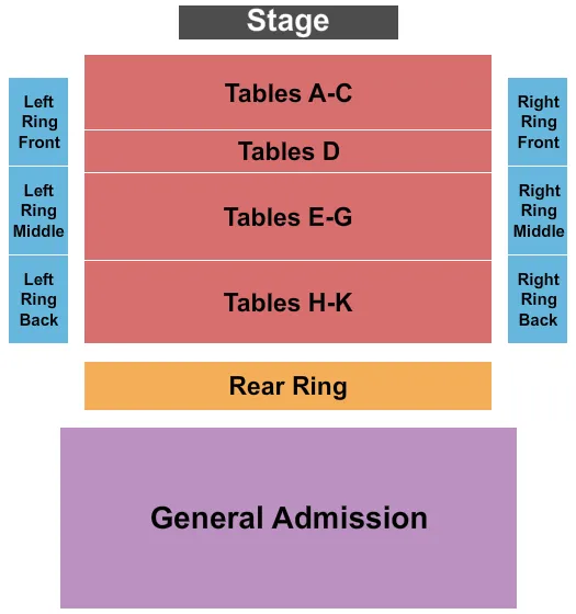 ENDSTAGE Seating Map Seating Chart