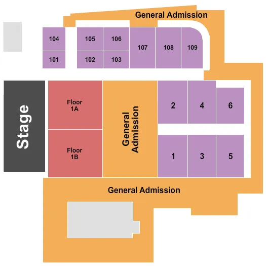 ENDSTAGE 2 Seating Map Seating Chart