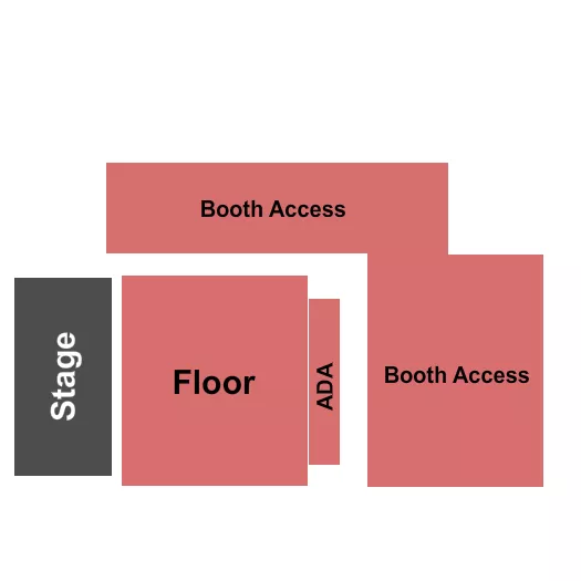 GA FLOOR BOOTH ACCESS Seating Map Seating Chart