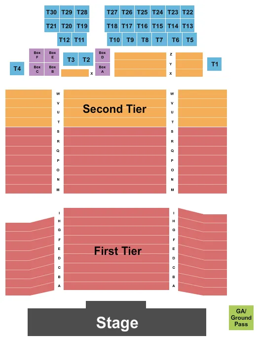 ENDSTAGE 2 Seating Map Seating Chart
