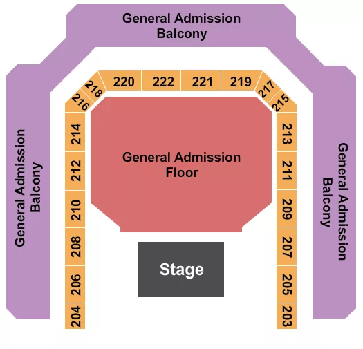 ENDSTAGE GA RESERVED Seating Map Seating Chart