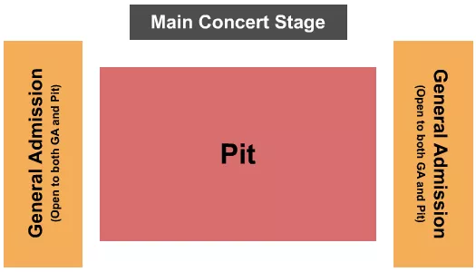 ENDSTAGE PIT WITH GA SIDES Seating Map Seating Chart