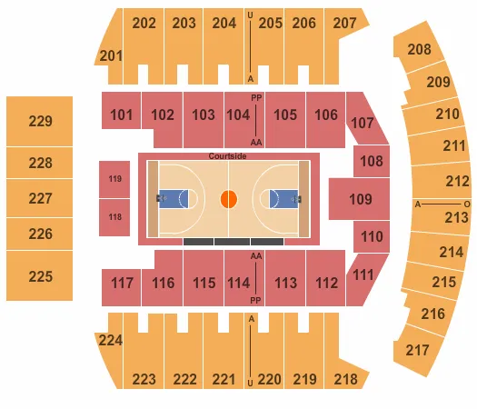 HARLEM GLOBETROTTERS Seating Map Seating Chart