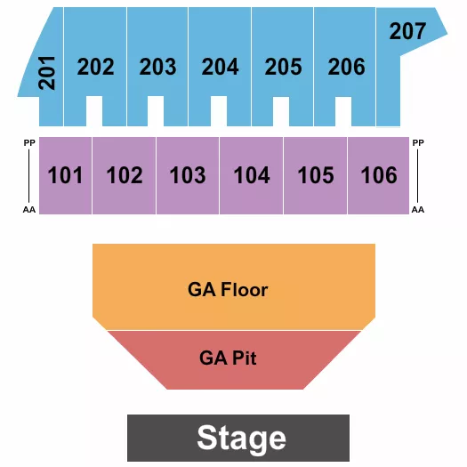 THEATRE GA FLOOR PIT Seating Map Seating Chart