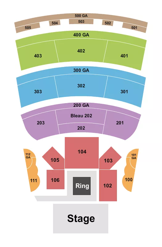 BOXING Seating Map Seating Chart