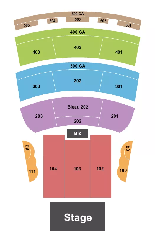 ENDSTAGE RESERVED Seating Map Seating Chart