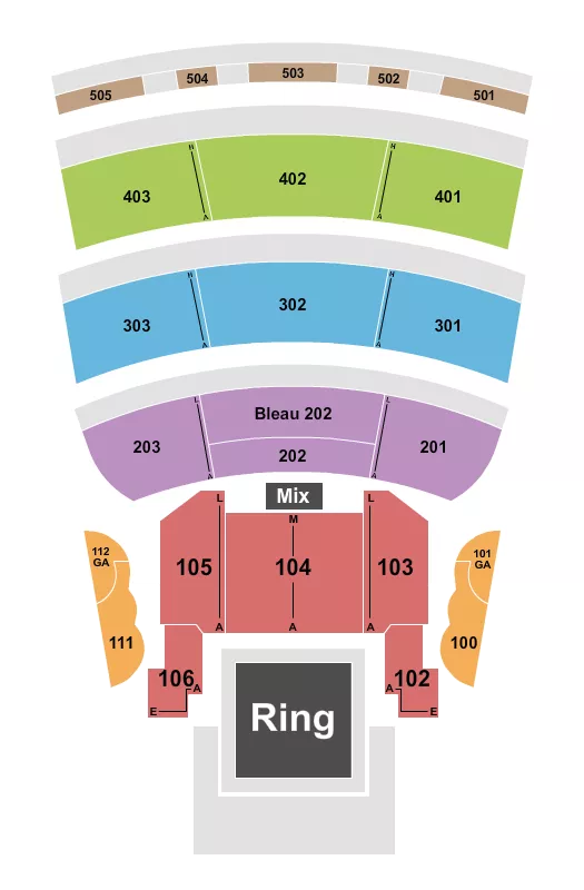 WRESTLING Seating Map Seating Chart