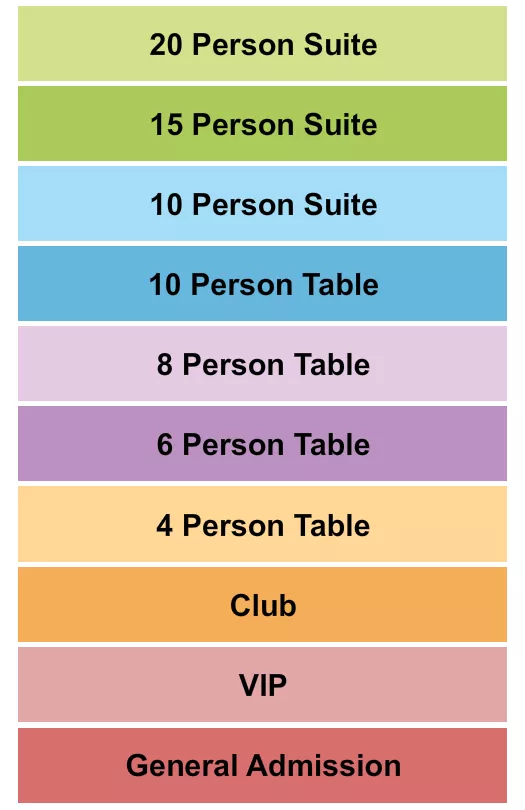 FESTIVAL Seating Map Seating Chart