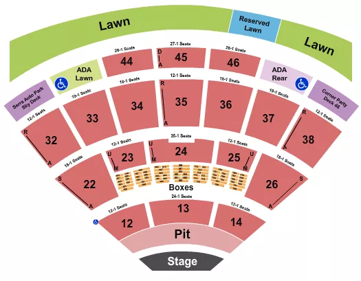 ENDSTAGE GA PIT RSV LAWN Seating Map Seating Chart