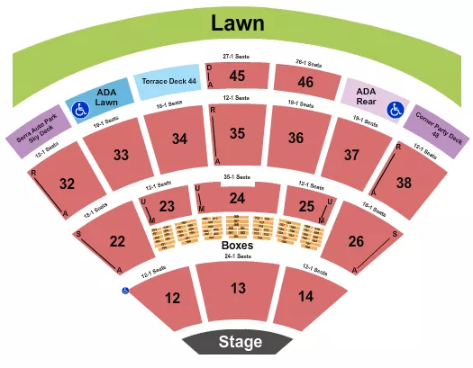 ENDSTAGE W TERRACE DECK 3 Seating Map Seating Chart