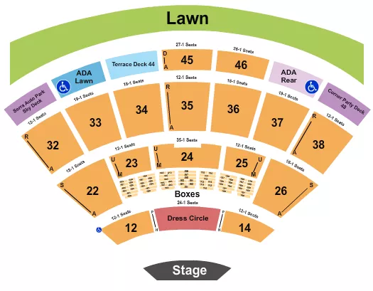ENDSTAGE WITH DRESS CRC Seating Map Seating Chart