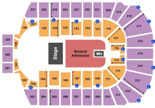 BILLY STRINGS Seating Map Seating Chart