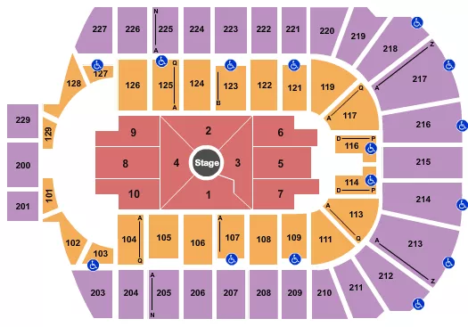 CENTER STAGE 2 Seating Map Seating Chart