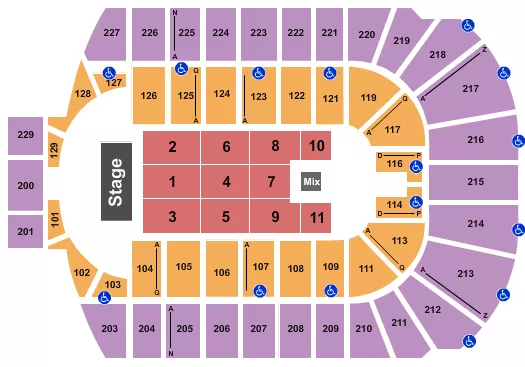 COMEDY Seating Map Seating Chart