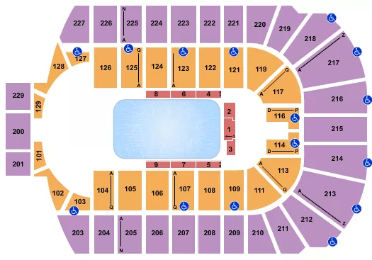 DISNEY ON ICE 2 Seating Map Seating Chart
