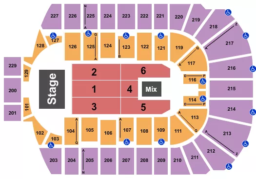 END STAGE Seating Map Seating Chart