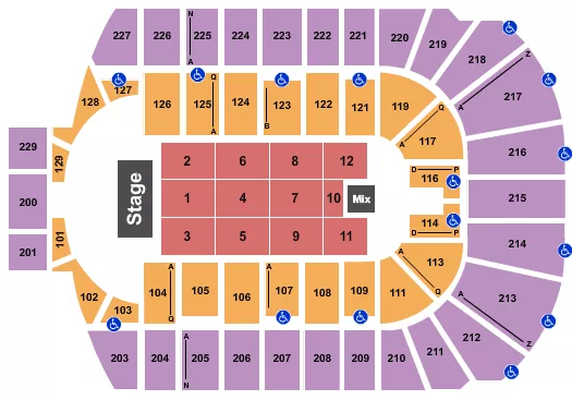 ENDSTAGE 2 Seating Map Seating Chart