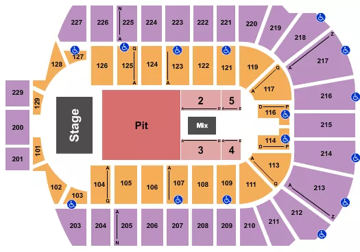 ENDSTAGE GA PIT Seating Map Seating Chart
