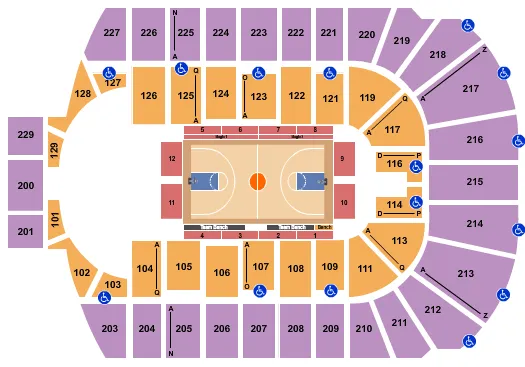 HARLEM GLOBETROTTERS Seating Map Seating Chart