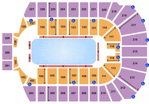 ICE SHOW Seating Map Seating Chart