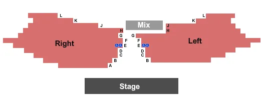 END STAGE Seating Map Seating Chart