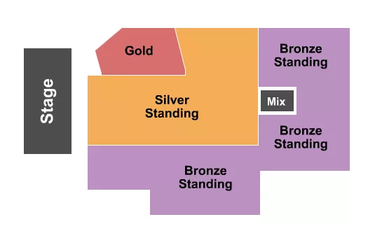 ENDSTAGE STANDING 2 Seating Map Seating Chart