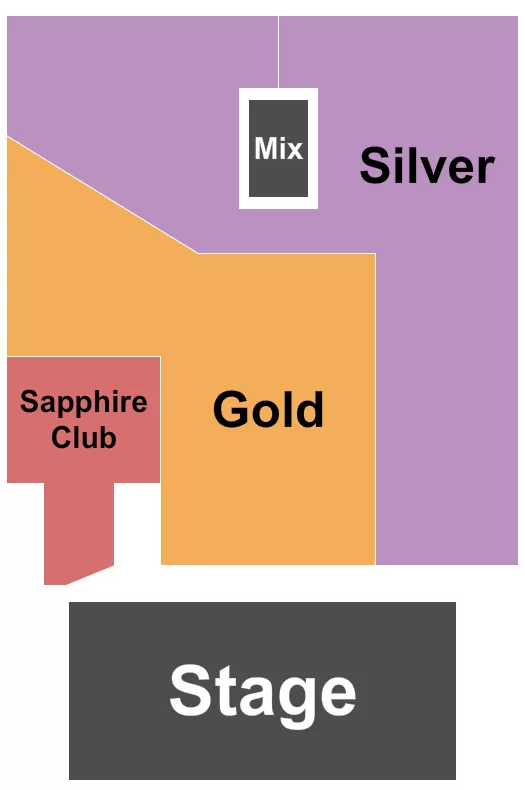 ENDSTAGE GOLD SILVER SAPPHIRE CLUB Seating Map Seating Chart