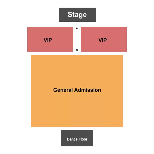 BLUEWATER RESORT CASINO SHOWROOM END STAGE Seating Map Seating Chart